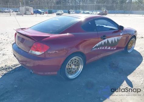 2005 Hyundai Tiburon Gs z USA, uszkodzony, nr VIN KMHHM65D95U181861